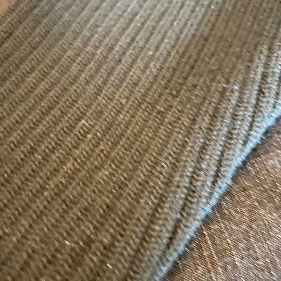 Denim & Co. M Black Denim Sweater Sleeves Full Zip Up Pockets Shacket - Picture 10 of 10